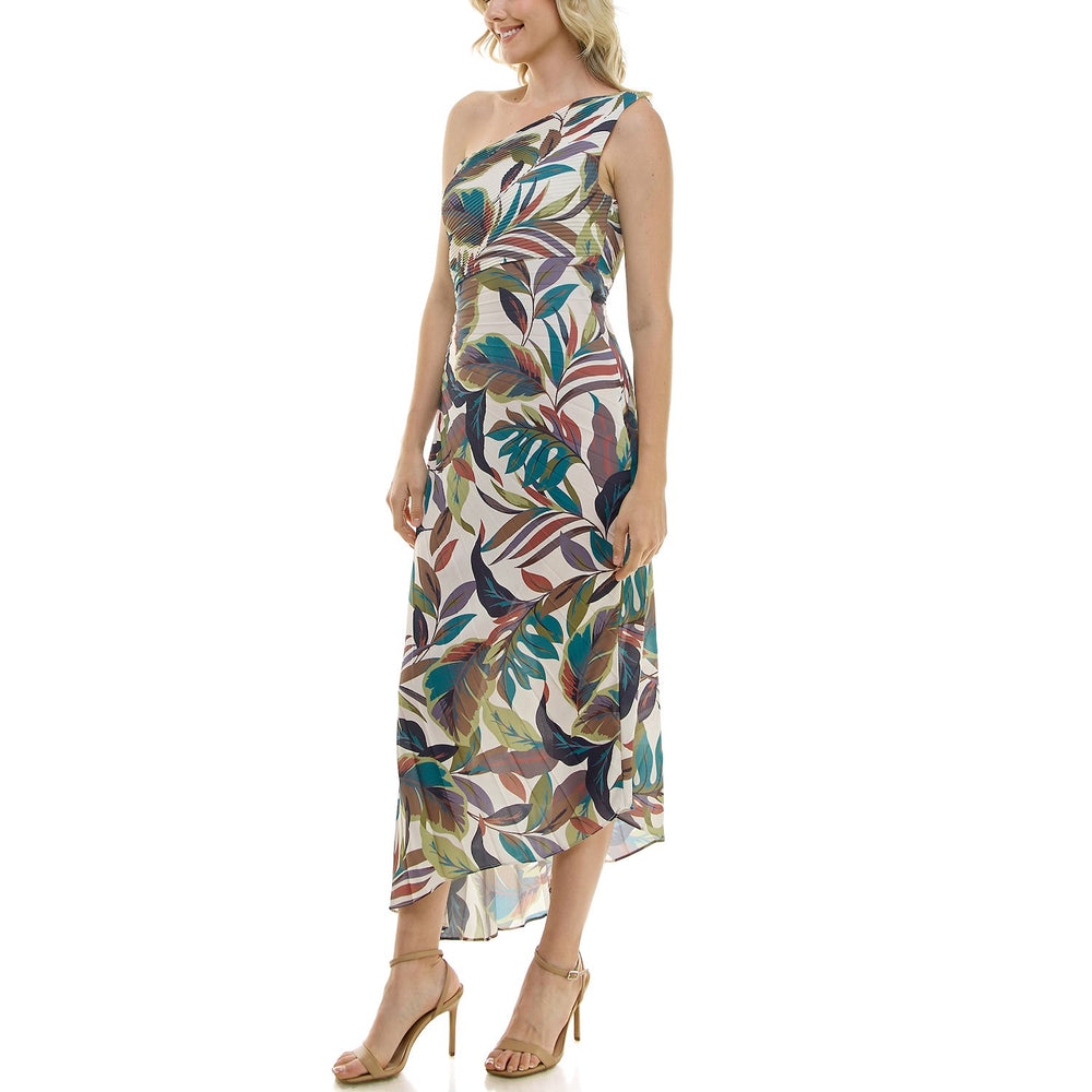 Women's Nicole Miller One Shoulder Pleated Dress Size 4 - J9 - 1638