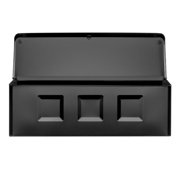 Architectural Mailboxes Wayland Contemporary Galvanized Steel Wall Mount Black Mailbox 1953