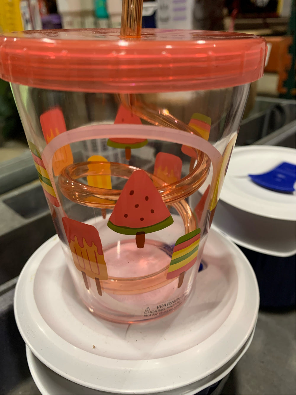 Celebrate Together  Summer Popsicle Straw Cup -B10-1241