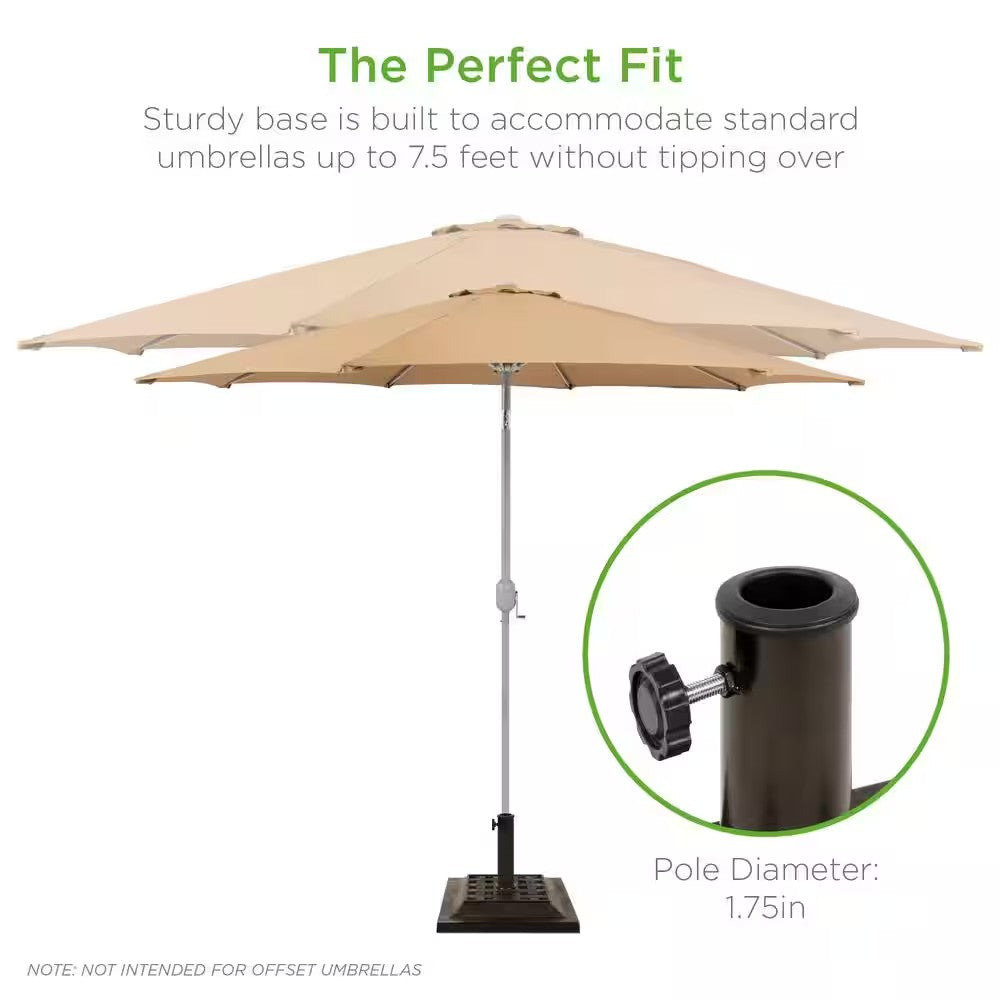 25.6 lbs. Steel Patio Umbrella Base in Bronze -C10-0466 -K8-1590
