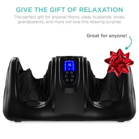 Best Choice Products Therapeutic Kneading & Rolling Shiatsu Foot Massager w/ High Intensity Rollers, Remote - Black -F3-1966
