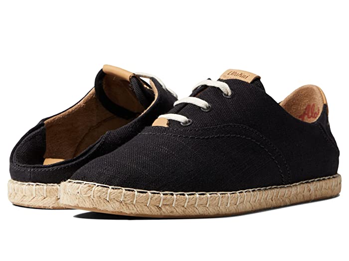 OluKai Women's Sneakers Black - Black Kaula Pa'a Li Espadrille Sneaker - Women size 6 -A11-0615