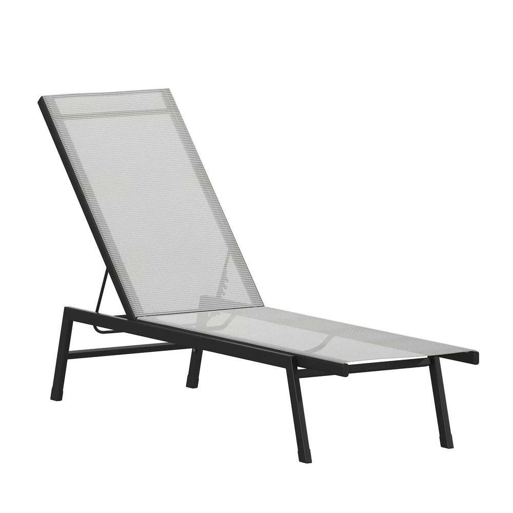 Flash Furniture Brazos Outdoor Adjustable Chaise Lounge Chair - E11 - 1089