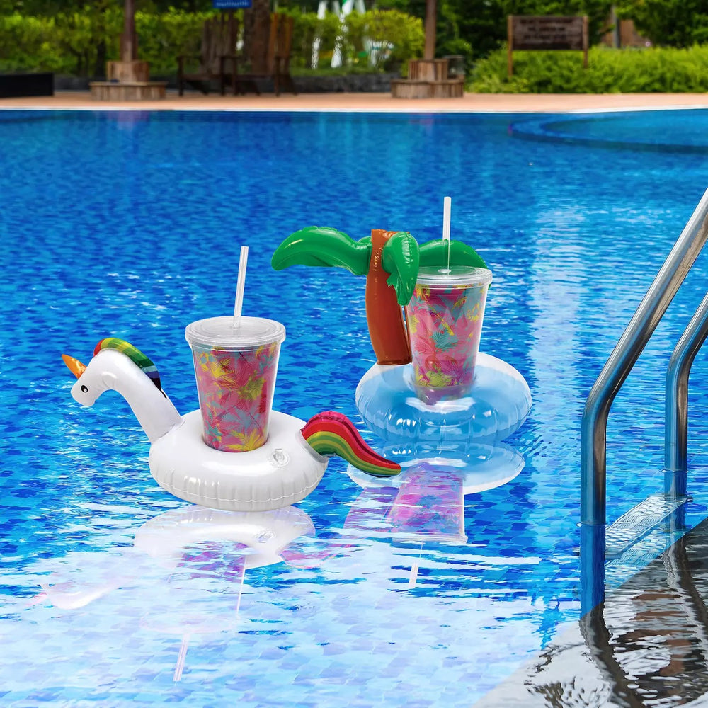 Crystal Light Summer Tumbler Drink Set with Inflatable Carrier NO STRAW -B10-1245