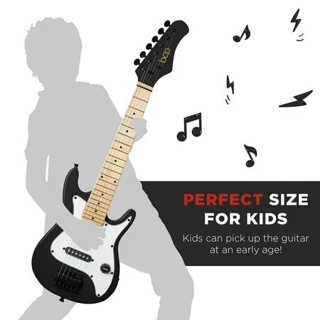 Best Choice Products Walmart Exclusive 30in Kids Electric Guitar Beginner Starter Kit w/ 5W Amplifier, Strap, Case - Walmart Black - B6 - 1410