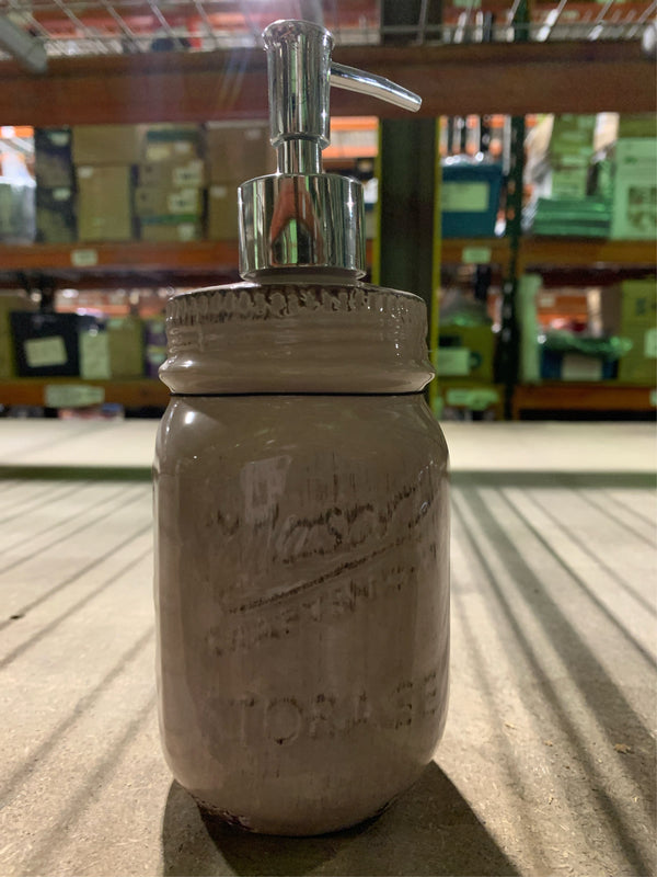 Home Essentials and Beyond Soap Dispensers - Blush 8" H Mason Jar Lotion Pump -K6-0055