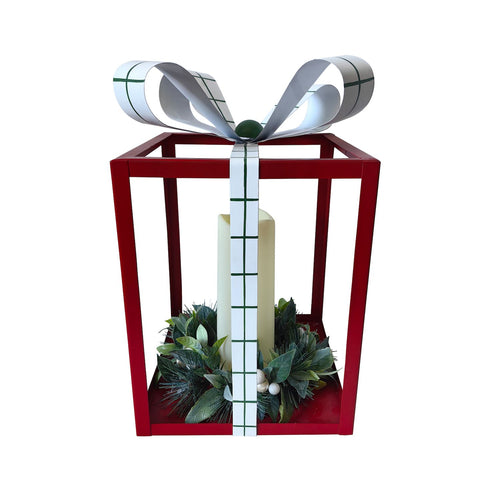 St. Nicholas Square  Large Red LED Lantern Christm