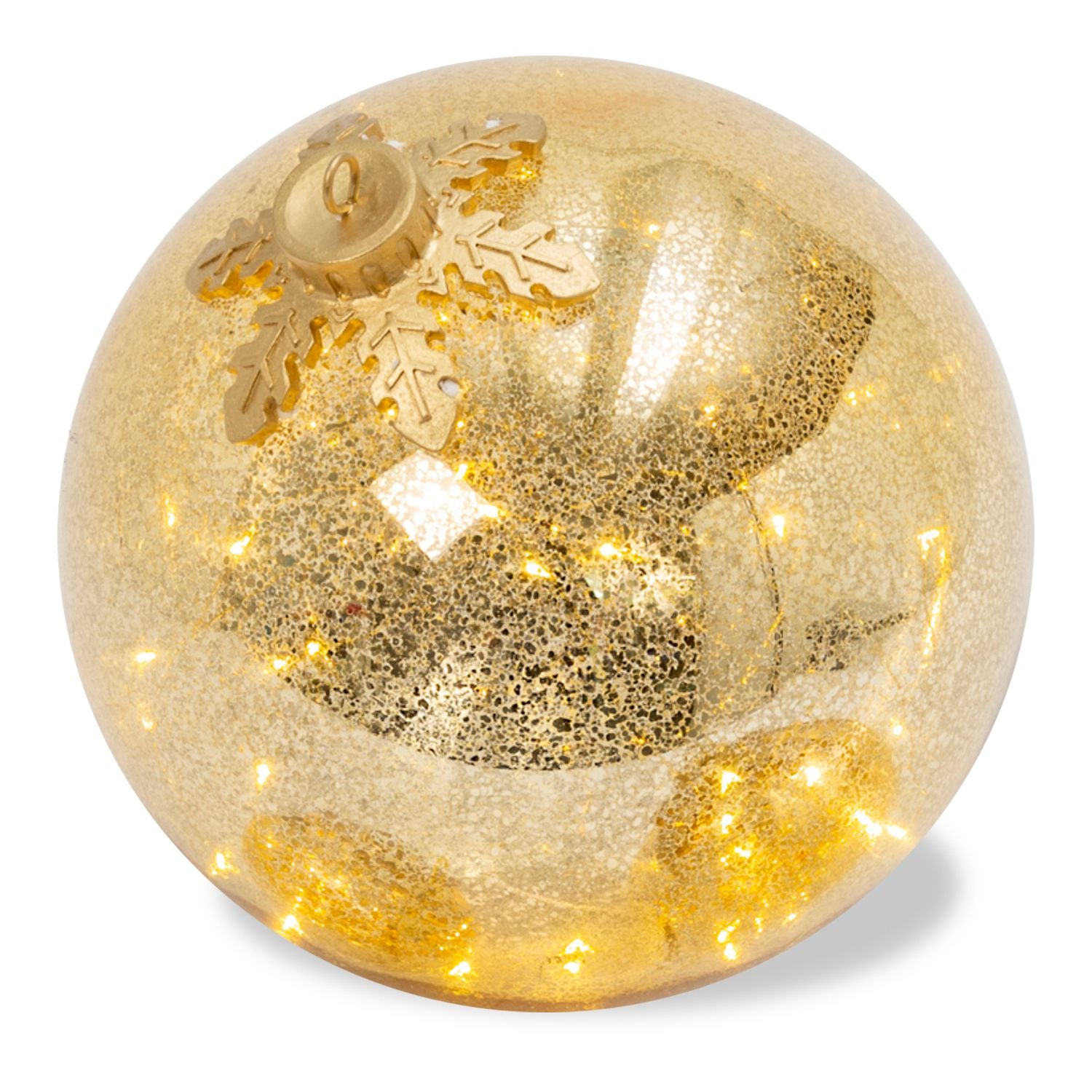 Mercury Gold LED Glass Ornament