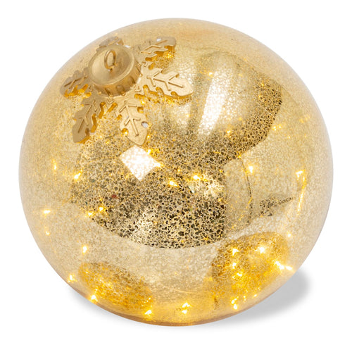 Mercury Gold LED Glass Ornament