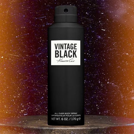 Kenneth Cole Vintage Black Body Spray for Men, 6 oz -F7-0054