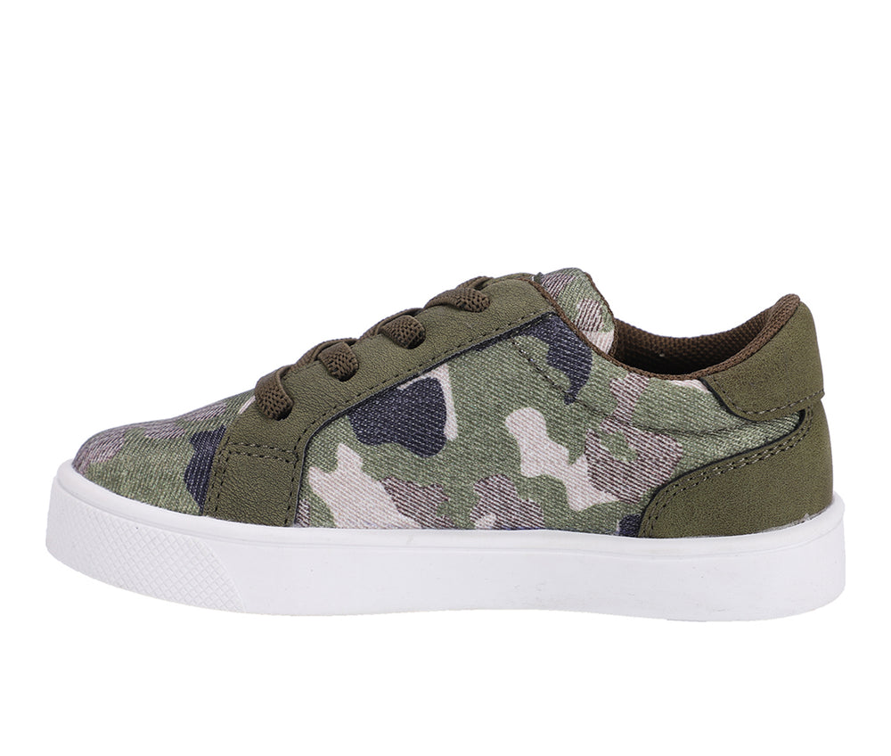 Olive Camo Leo Sneaker - Boys Size 11Y - B12 - 610