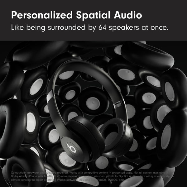 Tested Working - Beats Solo 4 - Wireless On-Ear Bluetooth Headphones, Up to 50-Hour Battery Life, Ultra-Lightweight Comfort, Powerful and Balanced Sound, Apple & Android Compatible - Matte Black - K5 - 1526