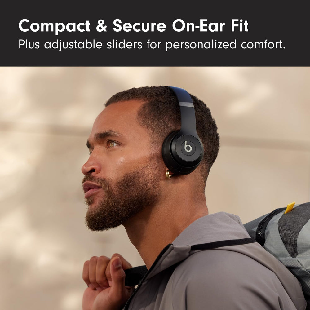 Tested Working - Beats Solo 4 - Wireless On-Ear Bluetooth Headphones, Up to 50-Hour Battery Life, Ultra-Lightweight Comfort, Powerful and Balanced Sound, Apple & Android Compatible - Matte Black - K5 - 1526