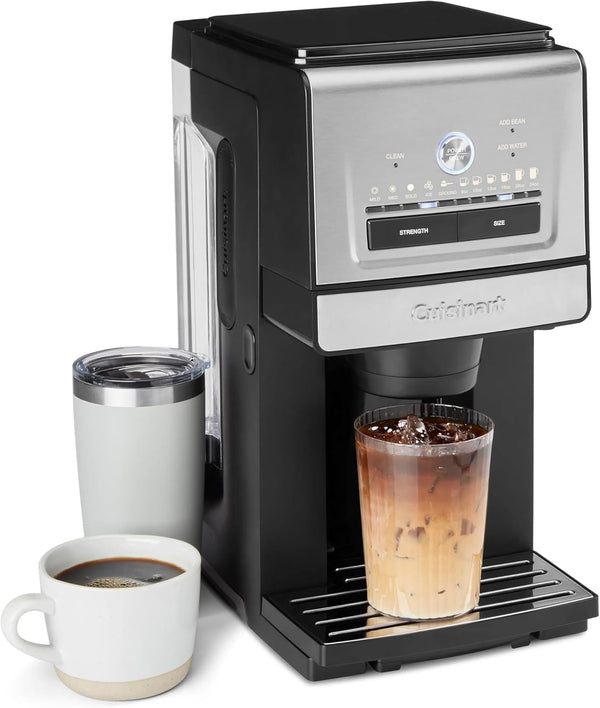 Cuisinart Coffee Maker, Grind and Brew Single Serve Coffee Maker, 6 Cup Sizes, Built-in Stainless Steel Burr Mill, Adjustable Strength, Grind Control and Over Ice Feature, Easy Cleaning - C9 - 1235