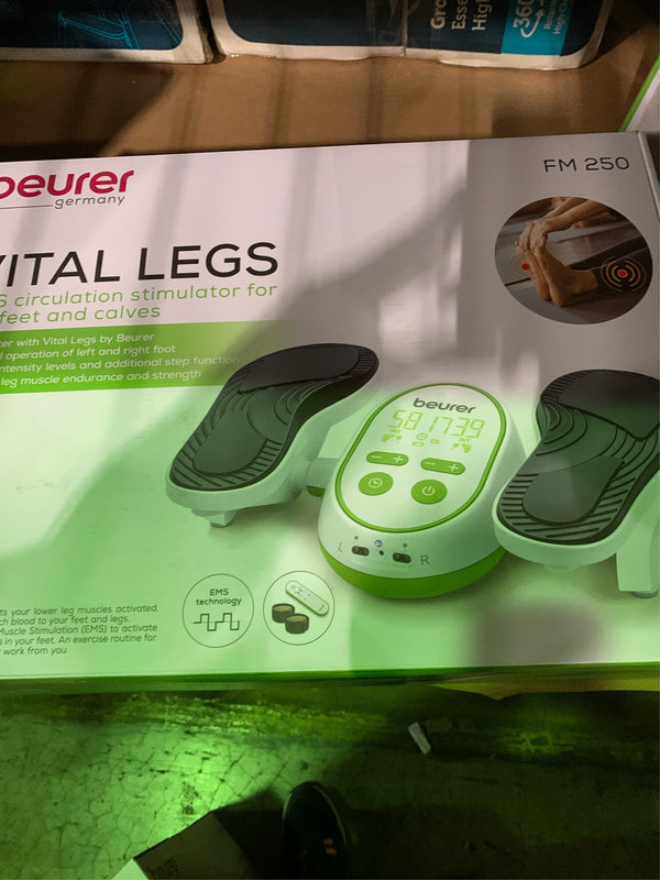 Beurer Vital Legs EMS Booster for Circulation on Feet & Calves, Reduces Swelling & Cramps, FM250 - J6-0235