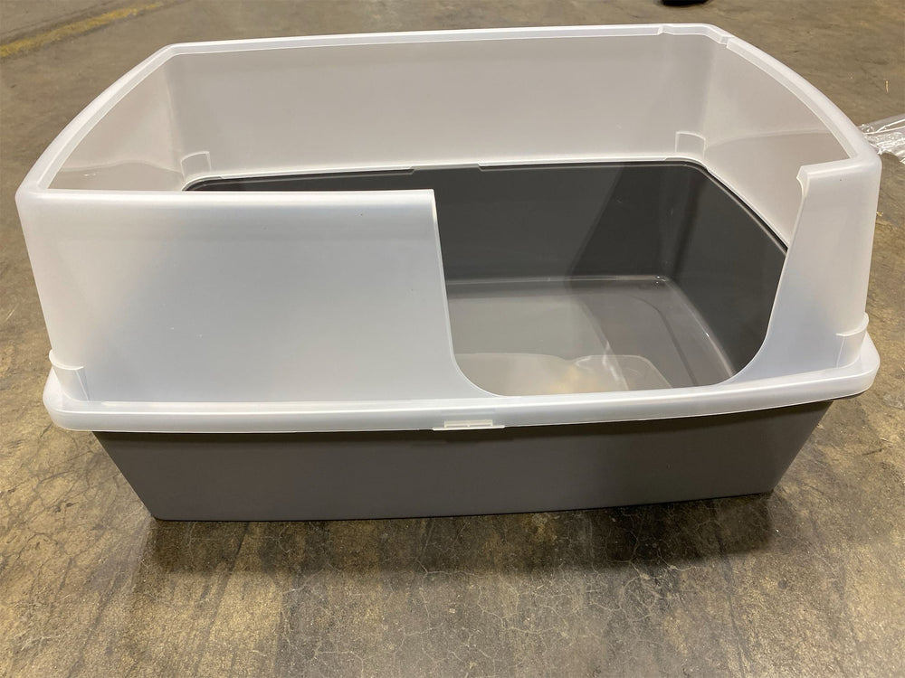 IRIS USA Extra Large Litter Box, Open Top Extra-Large Litter Box for Big Cats and Multi-Cat Households, High Sided Scatter Shield, Easy to Clean, 30" L x 20" W x 14" H - G11 - 192