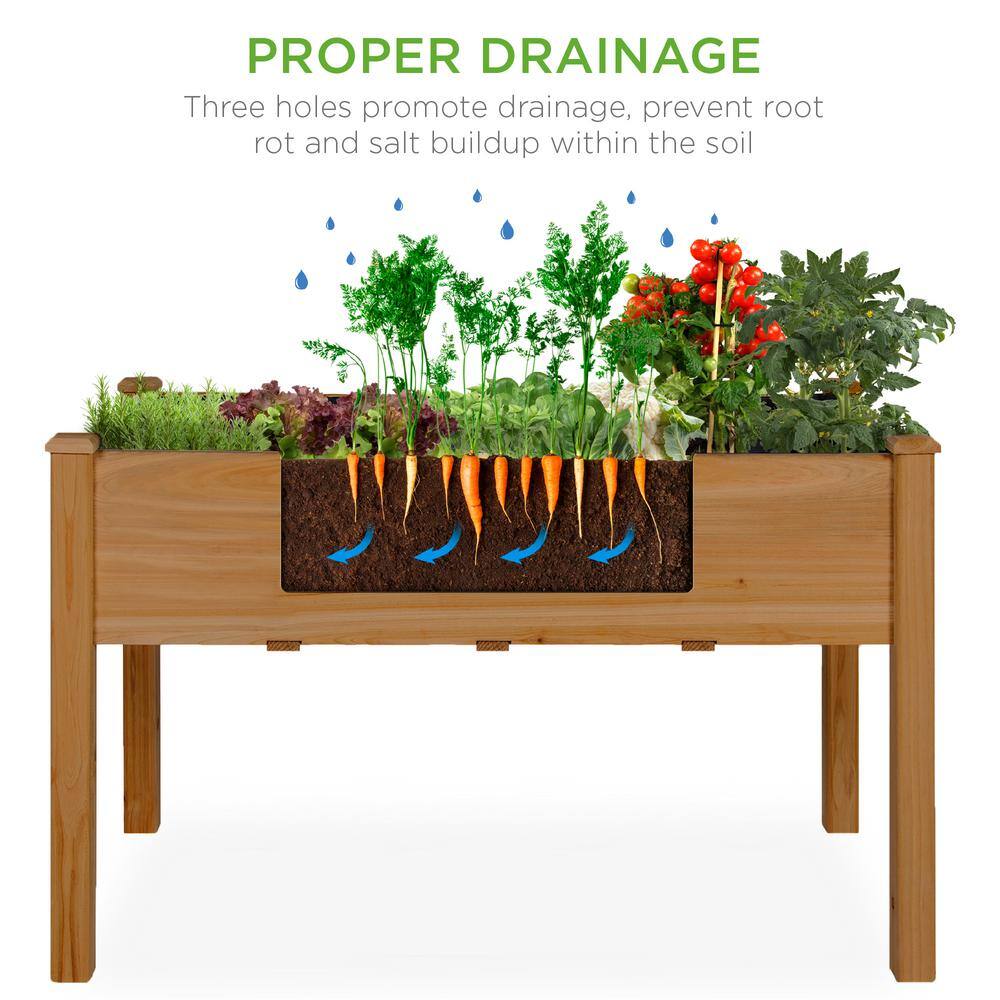 48 in. x 24 in. x 30 in. Wood Raised Garden Bed - Acorn -G1-1604