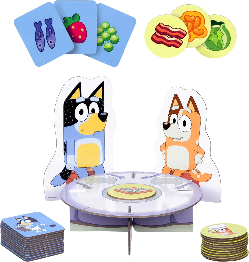 Bluey Fancy Restaurant Game, Join and Bingo as They Match Food Cards to Help Dad Prepare a Special Dinner for Mum, Serve up Fun While Building Memory and Matching Skills, Ages 3+, 2 4 Players -F7-0091