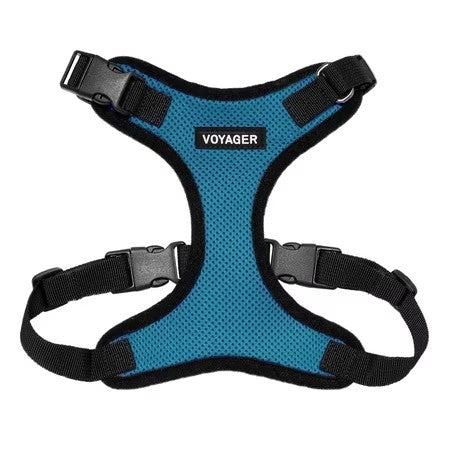 Voyager Step-In Lock Pet Harness - All Weather Mesh, Adjustable Step In Harness for Cats and Dogs by Best Pet Supplies - Turquoise/Black Trim, S - F2 - 1940