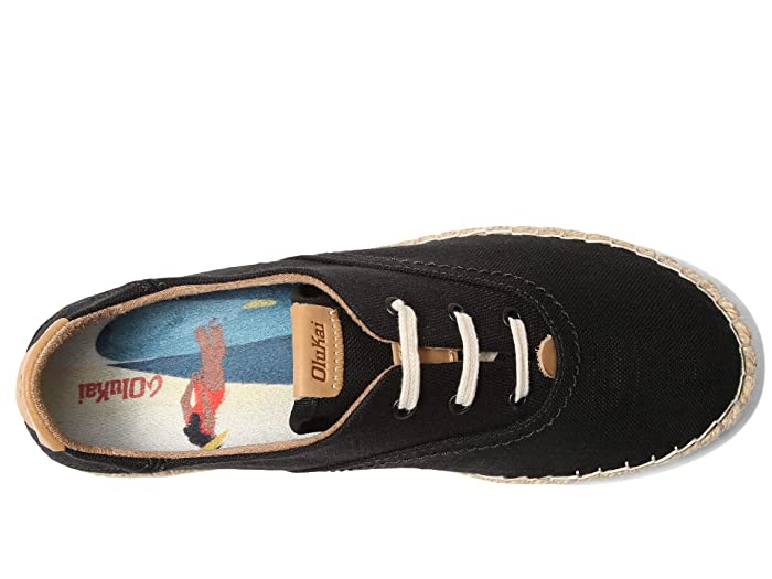 OluKai Women's Sneakers Black - Black Kaula Pa'a Li Espadrille Sneaker - Women size 6 -A11-0615