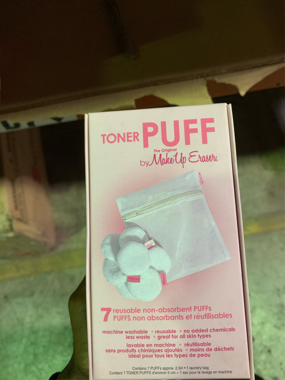 MakeUp Eraser Toner Puff 7pc Set, Reusable and Machine Washable Rounds, Laundry Bag Included - G14 - 1200 -K8-0092 -K8-0093 -K8-0094 -B7-0377 -B7-0379