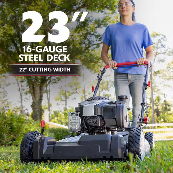Murray 22 in. 140 cc Briggs & Stratton Walk Behind Gas Self-Propelled Lawn Mower with Front Wheel Drive and Bagger 1947