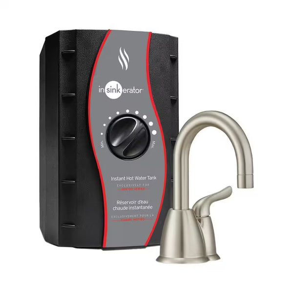 InSinkErator Invite HOT150 Series Instant Hot Water Dispenser Tank with 1-Handle 6.25 in. Faucet in Satin Nickel - G2 - 746 -G5-0825