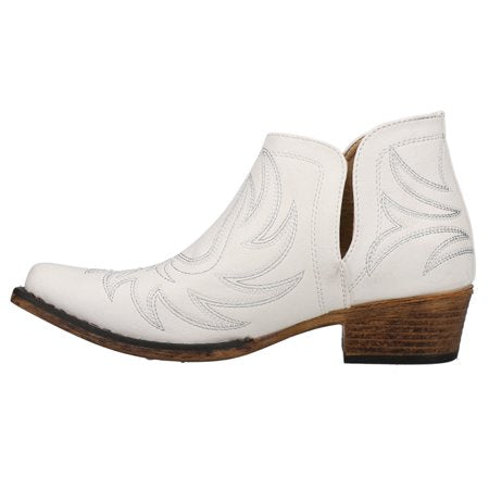 Roper Womens Ava Embroidered Snip Toe Cowboy Ankle Boots size 6 -J3-1474