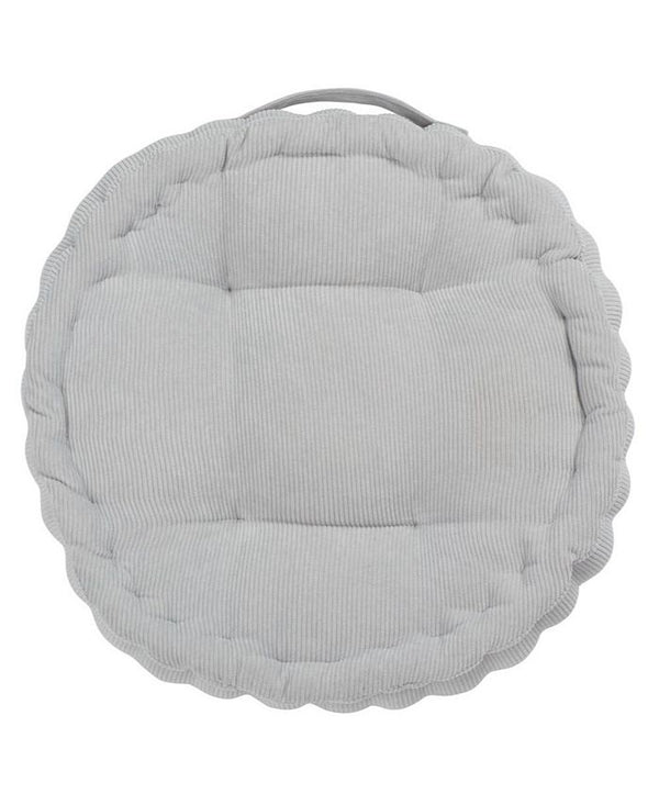 Safavieh Alaris Round 18" x 18" Floor Pillow - Silver - 18" x 18" Decorative Pillow -E5-1840