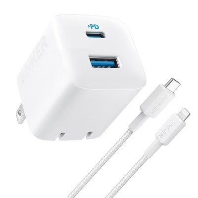 Anker 2-Port 33W Wall Charger with 6' Lightning to