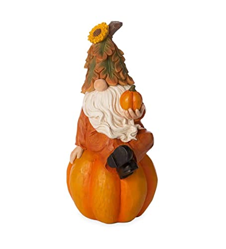 Orange Happy Harvest Pumpkin Garden Gnome - F9 - 1897