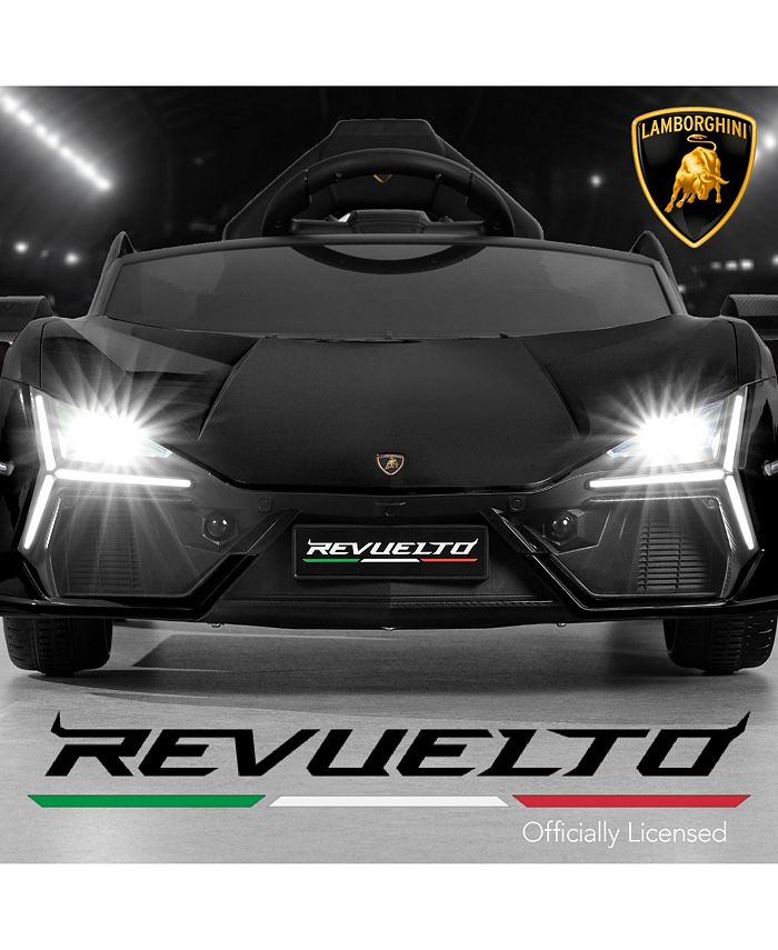 Best Choice Products Kids 12V Ride-On Car Officially Licensed Lamborghini Revuelto w/ Remote, LED Lights - Black - H5 - 1642