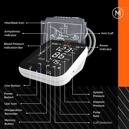 MOBI Connect Smart Bluetooth Upper Arm Blood Pressure Monitor Automatic Blood Pressure Machine - J8 - 1621