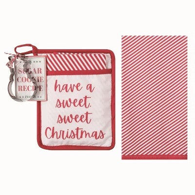 Transpac Cotton Multicolor Christmas Holder Towel Cutter Gift Set of 3 -B2-0440