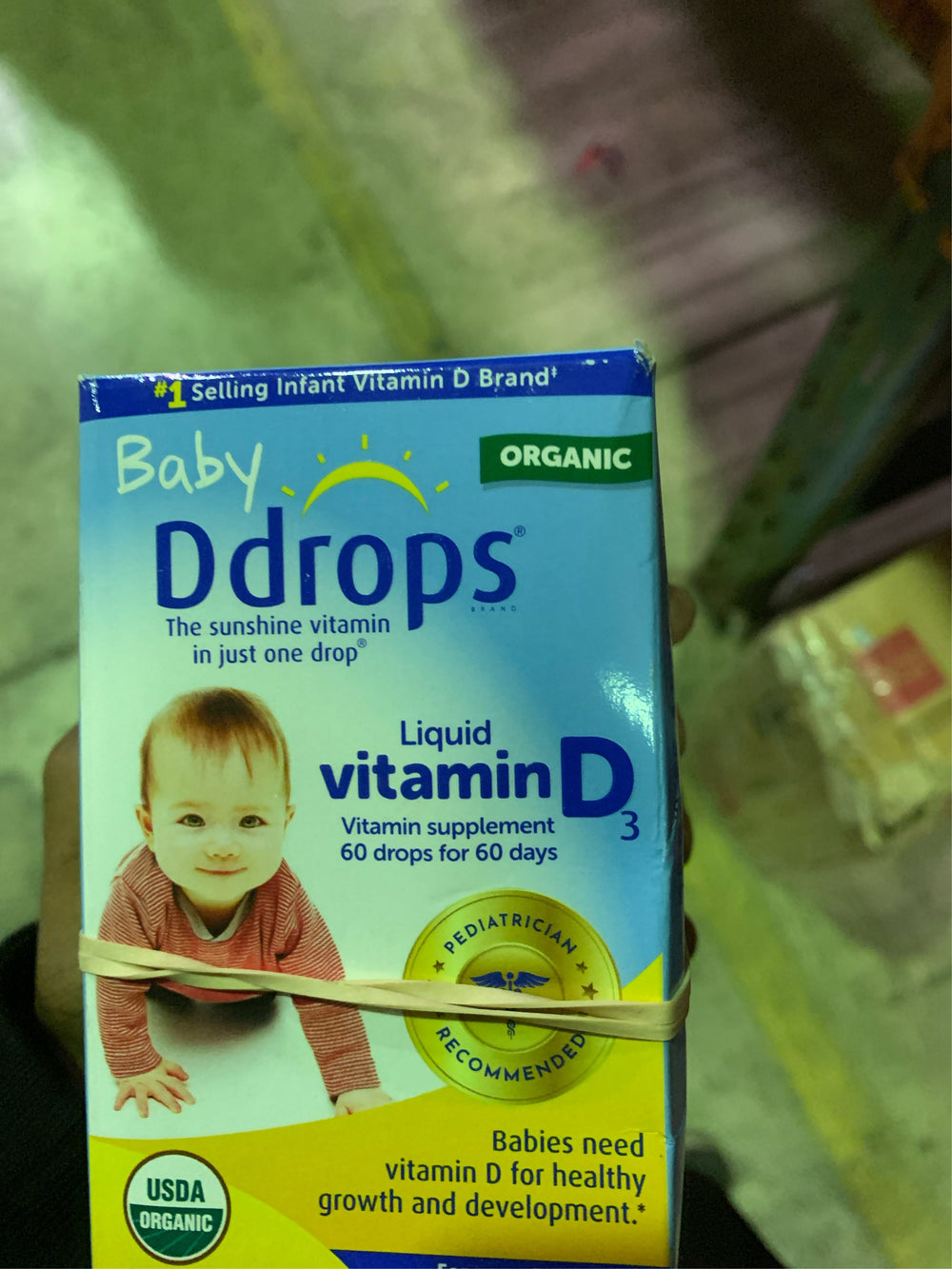 (Lot of 2) Ddrops Baby Vitamin D 400 IU Organic Liquid Drops - 0.06 fl oz - B7-0400 -B7-0402
