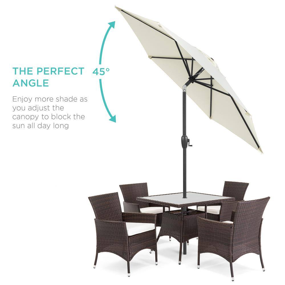 Ivory 7.5 ft. Outdoor Market Patio Umbrella with Crank and Tilt - K13 - 1933