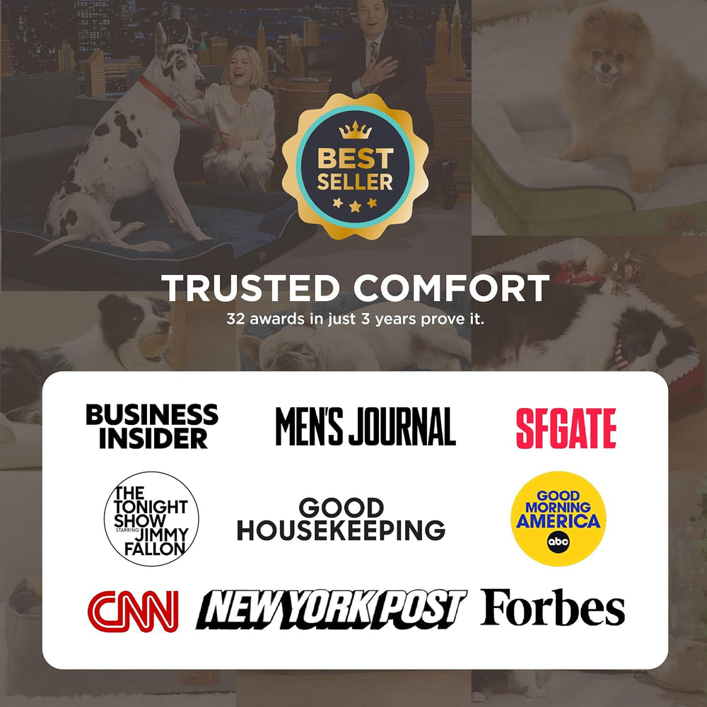 Bedsure Orthopedic Dog Bed Medium Size Dogs - Washable Small Medium Dog Cat Bed Waterproof, Comfort Cats Couch Sofa with Washable Removable Cover, Pets Bed with Nonskid Bottom, Grey - A6 - 509