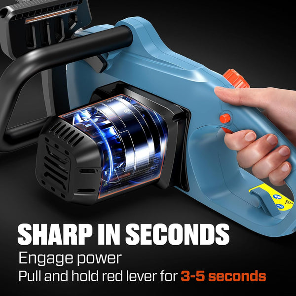 SENIX Electric Chainsaw, 18" Corded Chainsaw,15 Amp Chain Saw for Wood Cutting, Tree Trimming, Garden Tool for Pruning, Branch Cutting, Yard, Fathers Day Gift for Men,Gardener, CSE15-M 1853