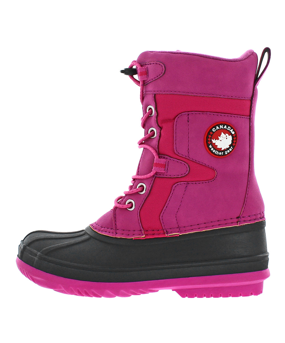Canada Weathergear Girls Duck Boots Adelle US Size 4M in Fuschia - C4 - 1373