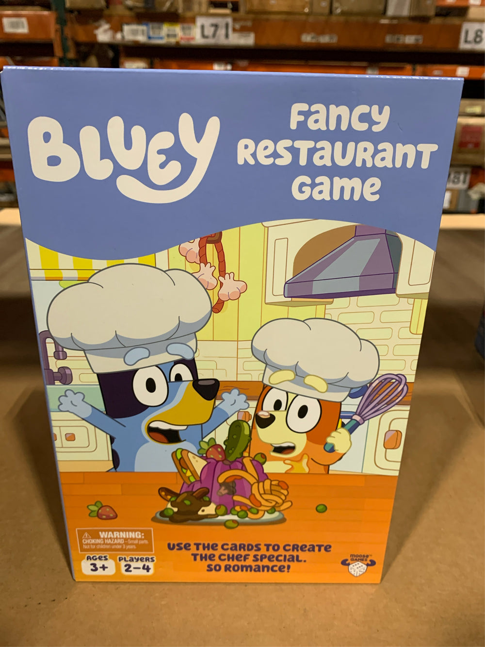 Bluey Fancy Restaurant Game, Join and Bingo as They Match Food Cards to Help Dad Prepare a Special Dinner for Mum, Serve up Fun While Building Memory and Matching Skills, Ages 3+, 2 4 Players -F7-0091