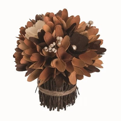 Transpac Foam Brown Harvest Curl and Berry Premade Arrangement -E9-1852 -k9-0108