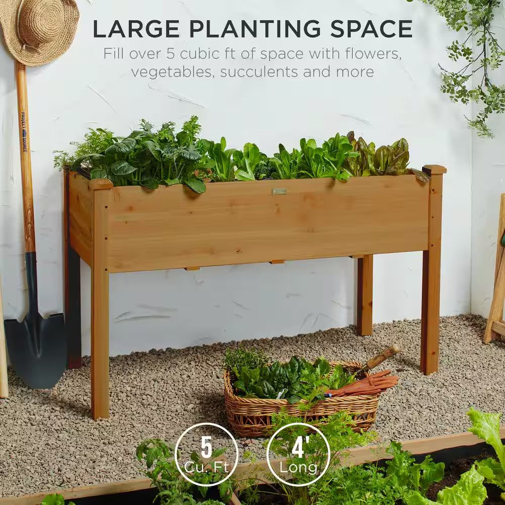 48 in. x 24 in. x 30 in. Wood Raised Garden Bed - Acorn -G1-1604