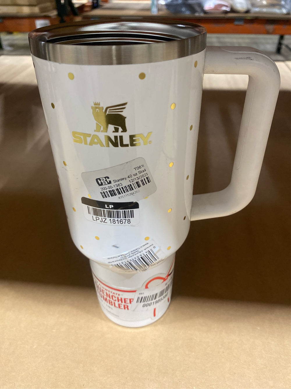 Stanley 40 Oz Stainless Steel H2.0 FlowState Quencher Tumbler - Frost Polka Dot - NO LID & STRAW - C8 - 1216