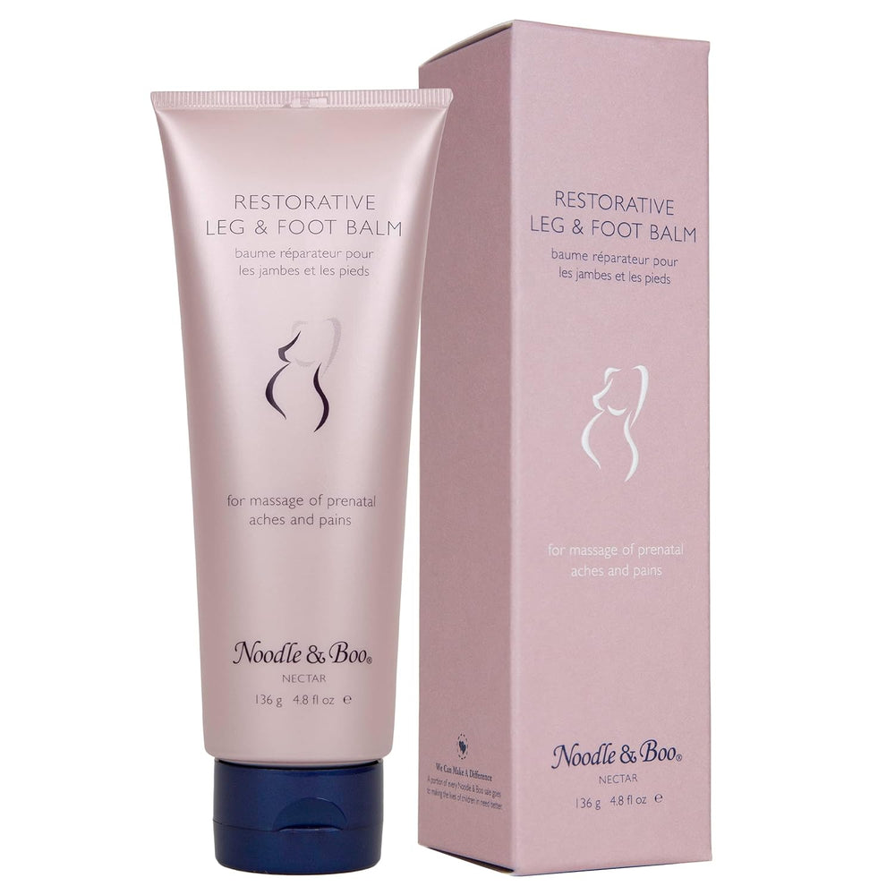 Noodle & Boo Restorative Leg & Foot Balm Moisturizer For Massage of Prenatal Aches and Pain, 4.8 fl. oz. - F7 - 1730