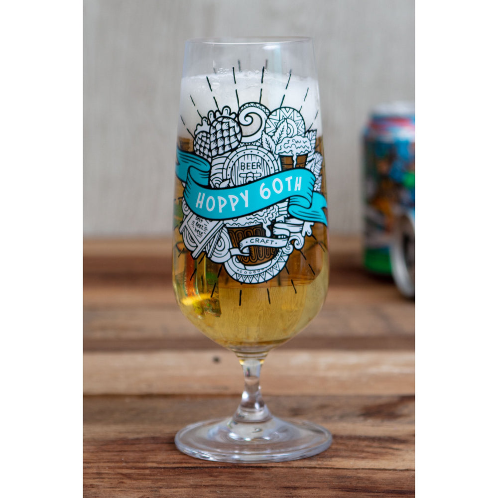 60th Birthday' Craft Beer Glass - C12 - 519
