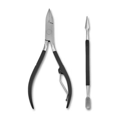 Japonesque Toenail Clipper & Cuticle Pusher Soft Touch Manicure Kit - G12 - 1125