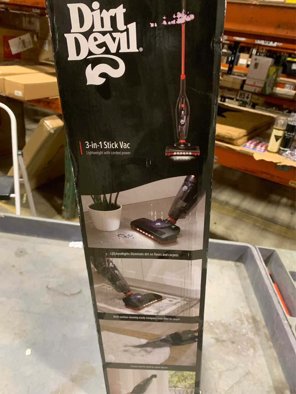 New Dirt Devil 3-in-1 Multi-Surface Turbo Power Corded Convertible Stick Vacuum EV1520CT -A8-1175