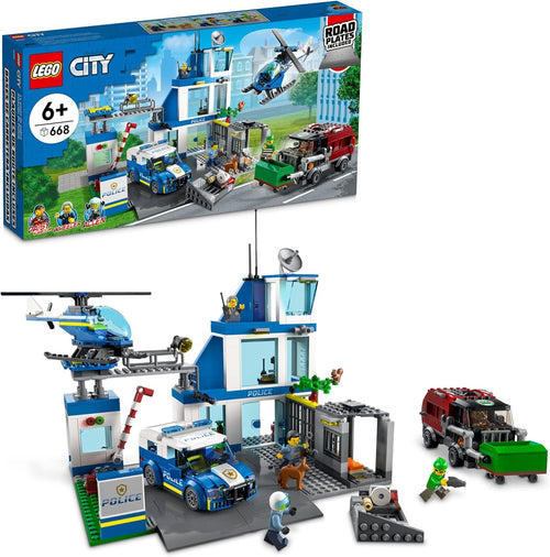 LEGO City Police Station with Van, Garbage Truck &