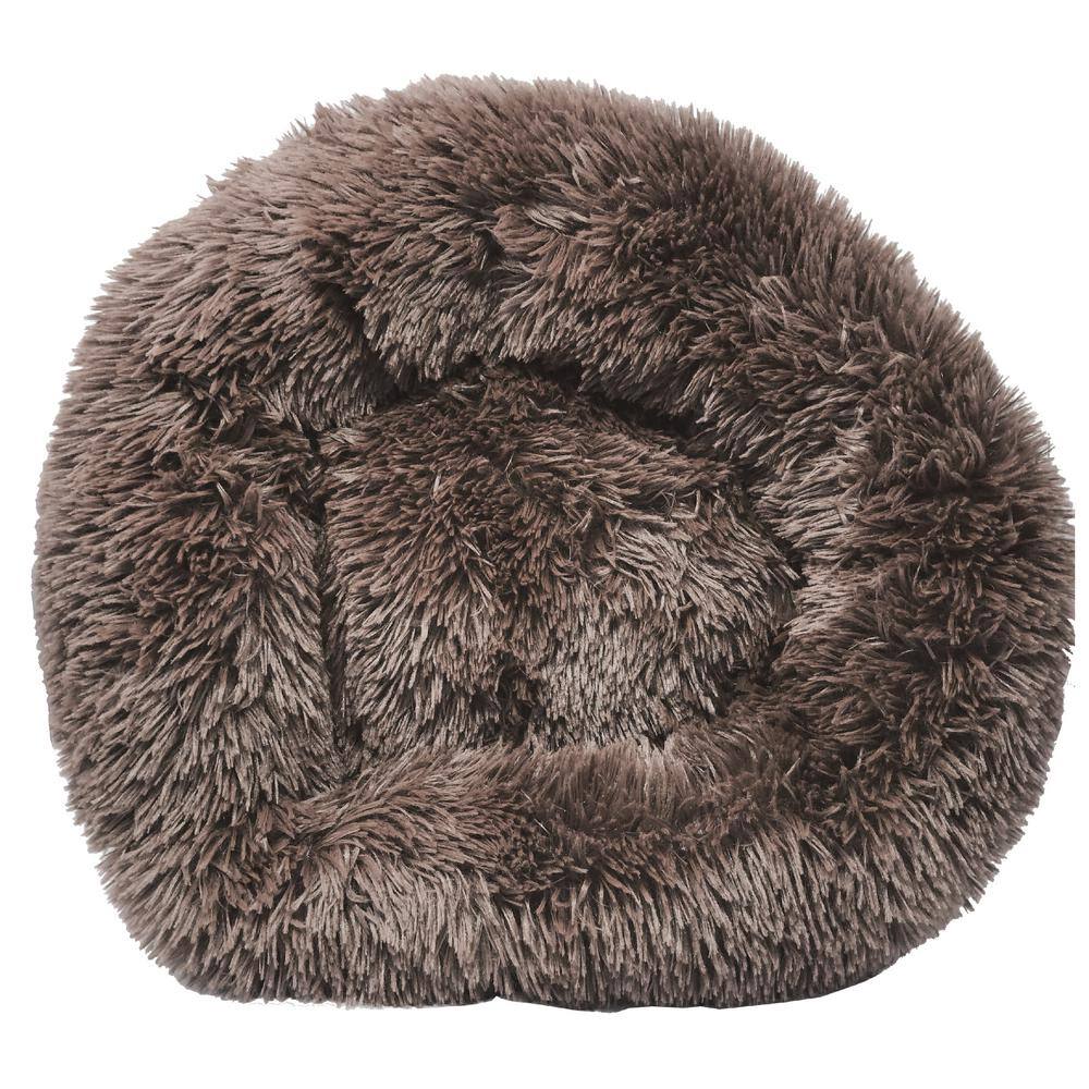 Medium Brown Nestler High-Grade Plush and Soft Rounded Dog Bed -G7-0186