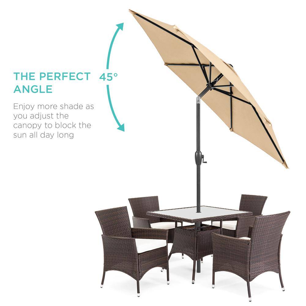 Sand 7.5 ft. Outdoor Market Patio Umbrella with Crank and Tilt - A3-0461